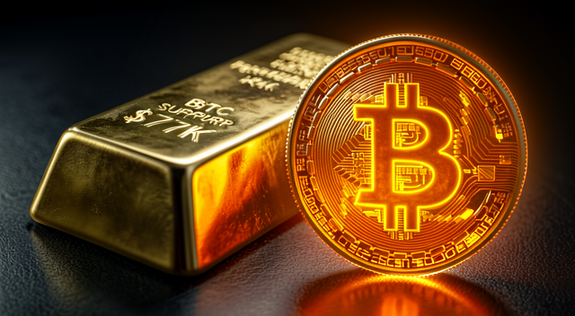 BTC 77K 不是信仰位，是情緒位：黃金同漲，未必代表避險敘事成真 封面圖